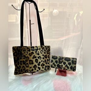 KATE SPADE CHEETAH AND THE MATCHING WALLET EUC